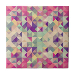 Vintage Hipsters Geometric Pattern. Tile