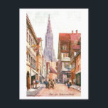 Vintage Hirschgasse, Ulm, Germany Postcard<br><div class="desc">This postcard is a reproduction of a vintage travel postcard showing the Hirschgasse in Ulm,  Germany.</div>