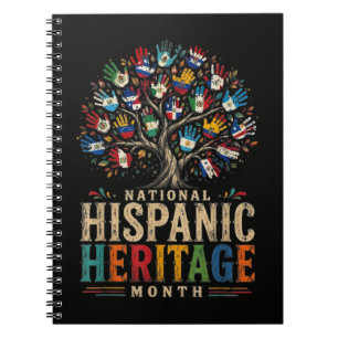 Vintage Hispanic Heritage Month Tree of Unity Notebook