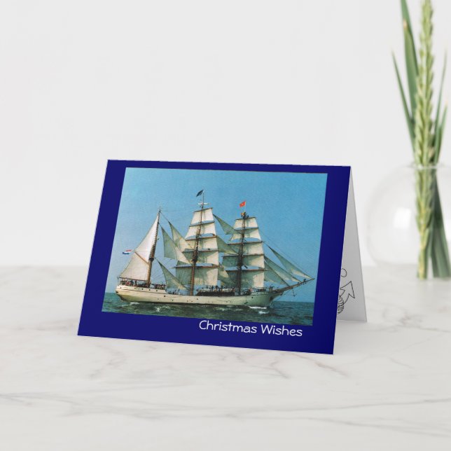 Vintage historic ships,  "Europa", Holland Holiday Card (Front)