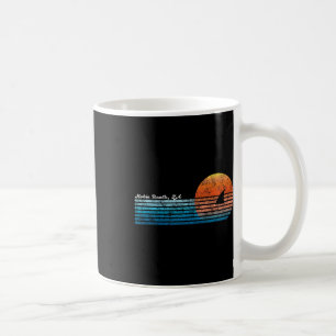 Vintage Hobie Beach Retro 80s Shark Fin Sunset Coffee Mug
