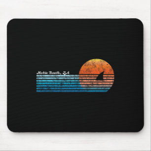 Vintage Hobie Beach Retro 80s Shark Fin Sunset Mouse Pad