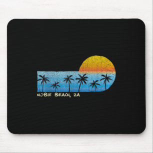 Vintage Hobie Beach, Za Palm Trees &amp; Sunset Be Mouse Pad