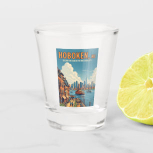 Vintage Hoboken New Jersey Travel Shot Glass