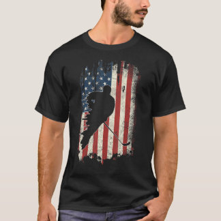 Vintage Hockey American Flag Cool Usa Patriotic 1 T-Shirt