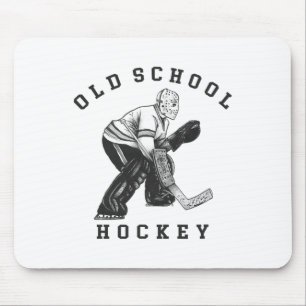 Vintage Hockey Great Past Goalies Goalie Logo _1 Mouse Pad