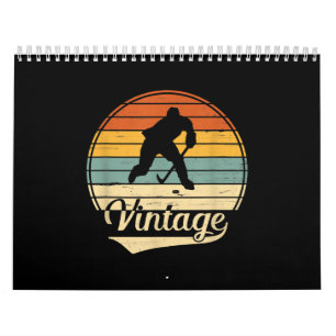 Vintage Hockey Lover My Favourite Sport Is Hocke Calendar