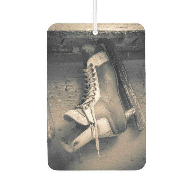 Vintage hockey skate car air freshener (Front)