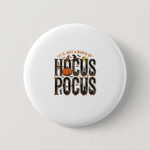 Vintage Hocus Pocus Halloween Pumpkin Shirt Design 6 Cm Round Badge