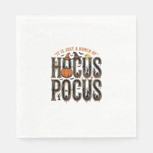 Vintage Hocus Pocus Halloween Pumpkin Shirt Design Napkin