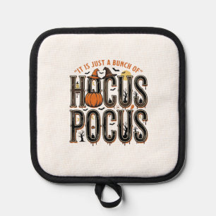 Vintage Hocus Pocus Halloween Pumpkin Shirt Design Pot Holder