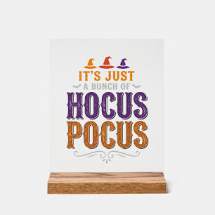 Vintage Hocus Pocus Halloween Typography Design_1 Acrylic Sign