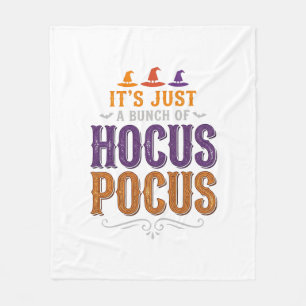 Vintage Hocus Pocus Halloween Typography Design_1 Fleece Blanket