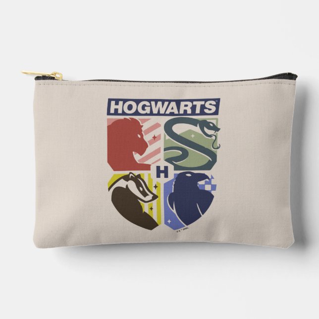 Vintage HOGWARTS™ Stamped Crest Accessory Pouch (Front)