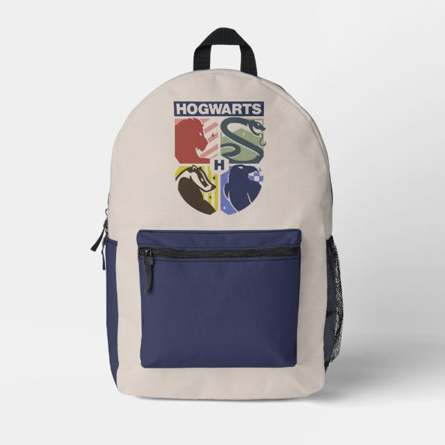 Vintage HOGWARTS™ Stamped Crest Printed Backpack (Front)