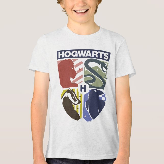 Vintage HOGWARTS™ Stamped Crest Tri-Blend Shirt (Front)