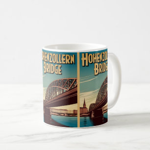 Vintage Hohenzollern Bridge cologne germany gift Coffee Mug