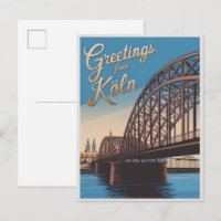 Vintage Hohenzollern Bridge cologne germany gift