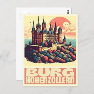 Vintage Hohenzollern Castle Burg Hohenzoller gift Postcard