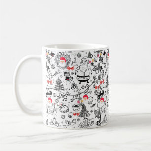 Vintage Holiday Cheer Retro Christmas Coffee Mug