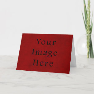 Vintage Holiday Christmas Red Parchment Paper Card