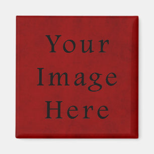 Vintage Holiday Christmas Red Parchment Paper Magnet