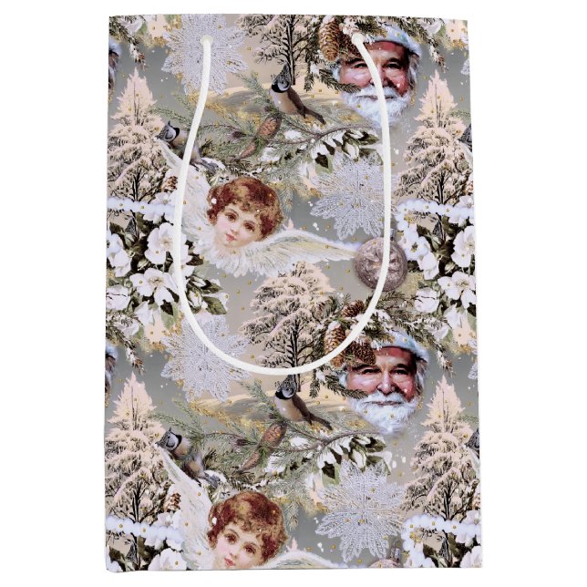 Vintage Holiday Dreams    Medium Gift Bag (Front)