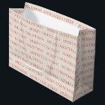 Vintage Holiday Merry Christmas Large Gift Bag<br><div class="desc">Personalise the custom text above. You can also change the background colour. You can find additional coordinating items in our "Vintage Holiday Snowman" collection.</div>