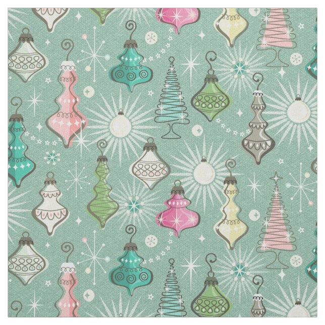 Vintage Holiday Ornaments ©studioxtine Fabric (Swatch)