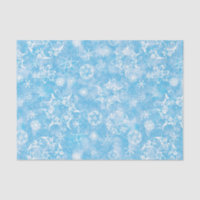Vintage Holiday Snowflakes on Blue Decoupage