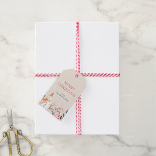 Vintage Holiday Snowman Christmas Gift Tags