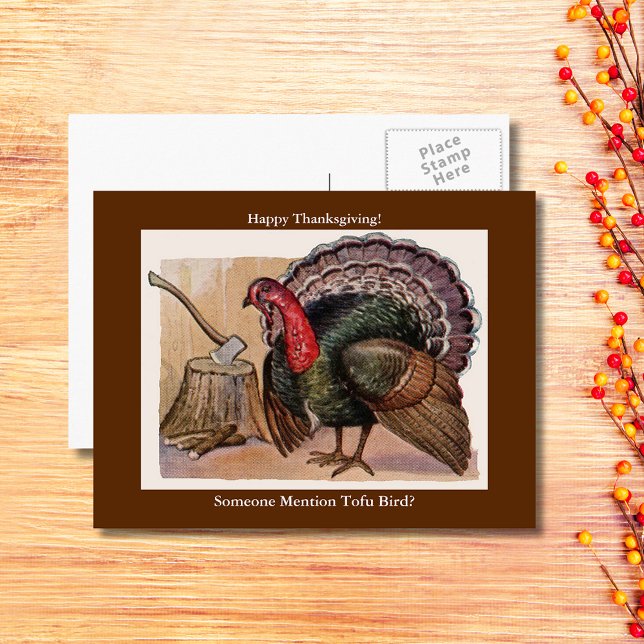 Vintage Holiday Someone Mention Tofu Bird, ZSSG Postcard (Vintage Holiday Someone Mention Tofu Bird Postcard)