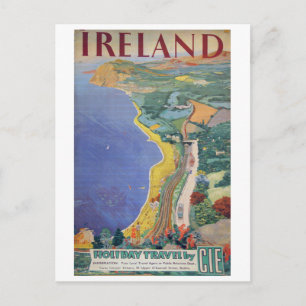 Vintage Holiday Travel Killiney Bay Ireland Postcard