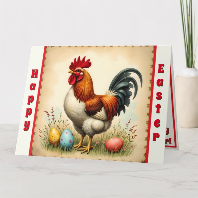 Vintage Holiday Trendy Easter Collection Card (Front)