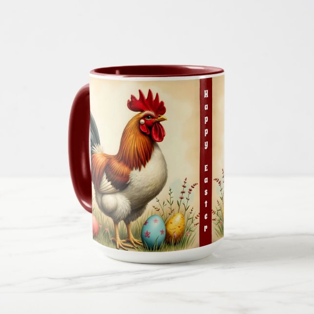 Vintage Holiday Trendy Easter Collection Mug (Front Left)