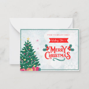 Vintage Holidays Personalised Merry Christmas Card