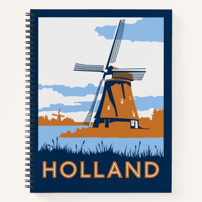 Vintage Holland Poster Notebook (Front)