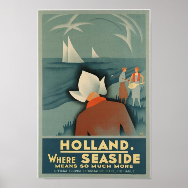 Vintage Holland Travel Poster (Front)