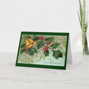 Vintage Holly Berries - Christmas Card