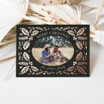 Vintage Holly Berries Photo Christmas Coal<br><div class="desc">This classic and elegant holiday photo card features our original hand drawn winter foliage that frames the photo and curved type. The back features a matching pattern with photo and additional text.</div>