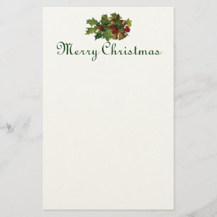 Vintage Holly Stationary Stationery