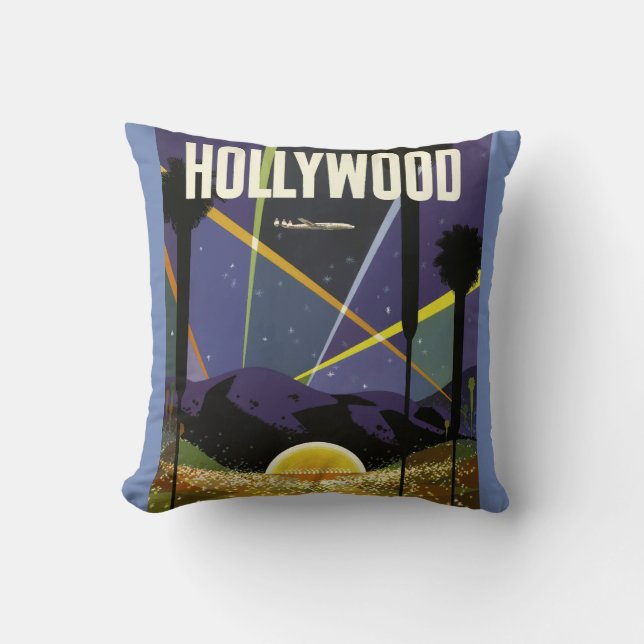Vintage Hollywood Accent Pillow (Front)