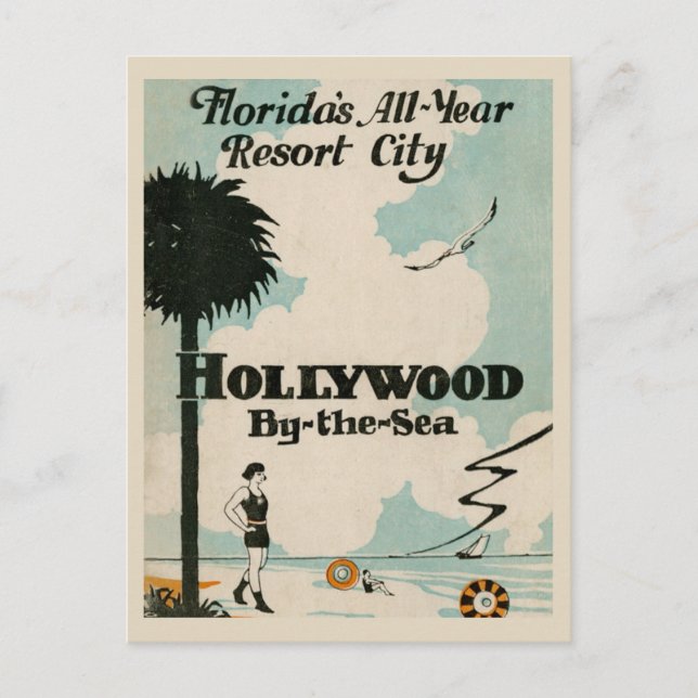 Vintage Hollywood Florida 1920s Postcard (Front)