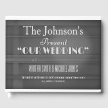 Vintage Hollywood Movie Title Wedding Guest Book