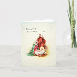 Vintage Holy Family Christmas Card