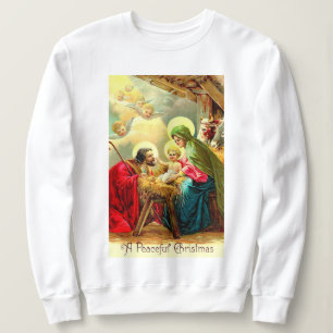 Vintage Holy Family Christmas Holiday Sweatshirt