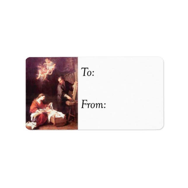 Vintage Holy Family Gift Tag (Front)