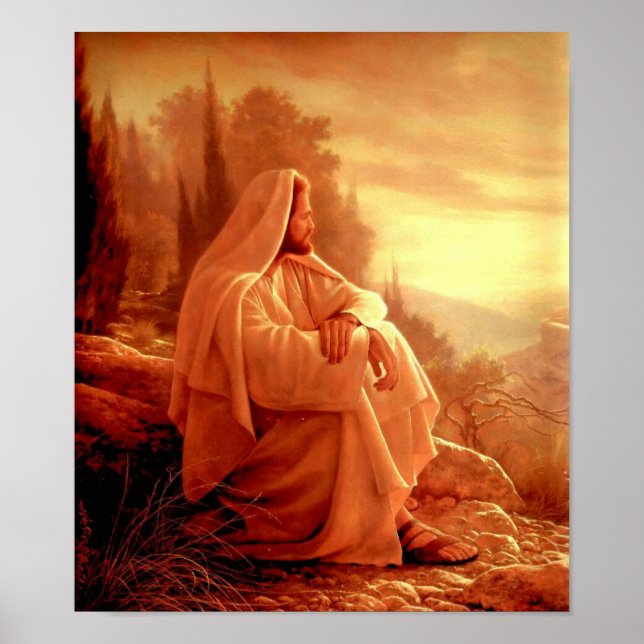 Vintage, Holy Jesus christ, portrait, poster (Front)