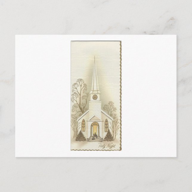 Vintage "Holy Night" Christmas Card (Front)