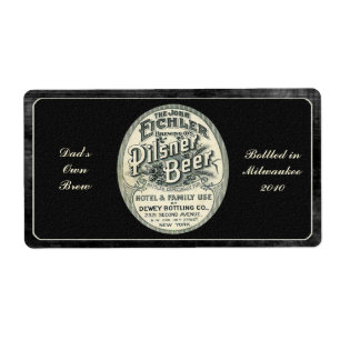 Vintage Home Brewery Beer Label